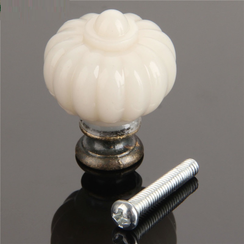Furniture Hardware Knobs - 1 Buah Kenop Kabinet Labu Putih