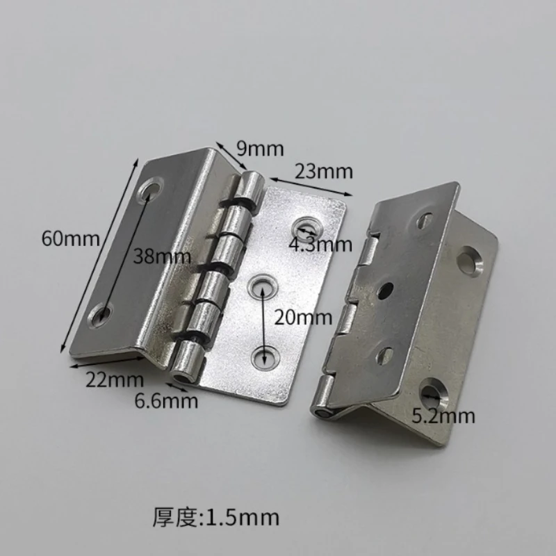 Furniture Hardware - 4 Buah Engsel Kabinet Logam Perak