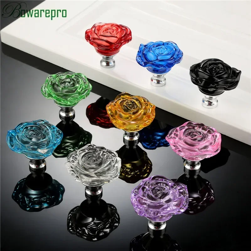 Bowarepro 50MM Kristal Mawar K - Furniture Hardware Knobs ulasan dan harga