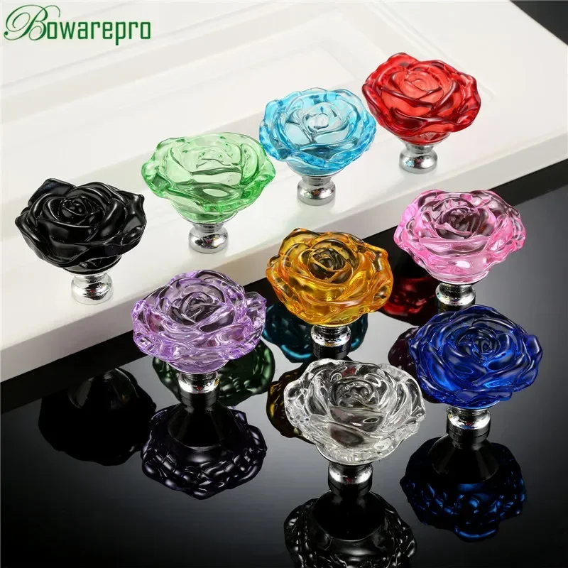 Bowarepro 50MM Kristal Mawar K - Furniture Hardware Knobs ulasan dan harga